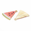 Light Gold Alloy Enamel Pendants ENAM-S126-129-3