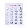 304 Stainless Steel Stud Earrings EJEW-H368-43P-3