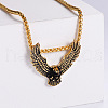 Vintage Stainless Steel Eagle Punk Hip-hop Street Animal Pendant Necklacs for Men LO1450-2-1