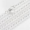 Iron Rolo Chains Necklace Making MAK-R015-75cm-S-1
