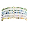 Lightning Bolt Non-magnetic Synthetic Hematite & Glass Beaded Stretch Bracelets BJEW-JB11189-1