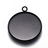 304 Stainless Steel Pendant Cabochon Settings STAS-G127-13-22mm-B-1