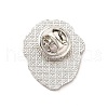 Dog Enamel Pin with Brass Butterfly Clutches JEWB-A006-03C-2
