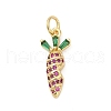 Brass Pave Cubic Zirconia Pendants KK-U062-54G-1