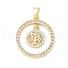 Brass Micro Pave Cubic Zirconia Pendants KK-D357-02B-G-1