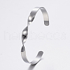 Tarnish Resistant 304 Stainless Steel Cuff Bangles BJEW-I244-26P-1