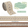 5 Yards Flower Pattern Bohemia Polyester Ribbon OCOR-FG0002-32-2