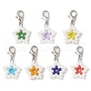 Star Glass Seed Beads Pendants HJEW-MZ00029-1
