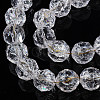 Transparent Crackle Glass Beads Strands X-GLAA-N051-01-3