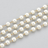 Handmade ABS Plastic Imitation Pearl Beaded Chains CHC-N015-10-1