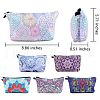 6Pcs 6 Colors Polyester Tarp Zip Cosmetic Pouches ABAG-SZ0001-25-2