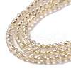 Transparent Electroplate Glass Beads Strands GLAA-H021-01A-PL02-5