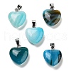 Natural Banded Agate Charms HEAR-PW0001-057-26-1