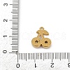 304 Stainless Steel Glass Charms STAS-D366-06A-G-3