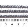 Opaque Solid Color Electroplate Glass Beads Strands EGLA-XCP0001-15-5