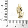 Brass Micro Pave Cubic Zirconia Pendants ZIRC-I356-03G-01-3