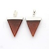 Carnelian Triangle Pendants G-P053-P15A-1