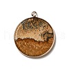 Natural Picture Jasper Pendants G-A213-01G-07-2