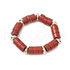 Hematite Beads & Natural Natural Red Jasper Finger Rings for Women RJEW-JR00873-02-2