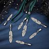 CHGCRAFT 8Pcs 2 Size Alloy Cord Ends FIND-CA0003-70-4