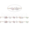 Glass & ABS Imitation Pearl Beaded Chains CHS-P016-44G-2
