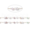 Glass & ABS Imitation Pearl Beaded Chains CHS-P016-44G-2
