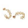 Ion Plating(IP) 304 Stainless Steel Star Wrap Stud Earrings EJEW-G314-02G-2