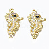 Brass Micro Pave Cubic Zirconia Links Connectors ZIRC-N039-114B-NF-1