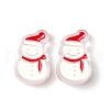 Christmas Decorations Theme Opaque Acrylic Bead with Enamel OACR-Z021-01J-1