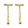 Brass Toggle Clasp with Chain KK-K346-02G-2