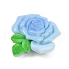 Opaque Resin Flowers Cabochons RESI-R463-02E-2