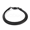 304 Stainless Steel Wheat Chain Bracelets for Men Women BJEW-Q038-01EB-4
