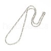 304 Stainless Steel Figaro Chain Necklace Making STAS-A028-N022MP-1