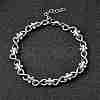 304 Stainless Steel Infinity Link Chain Bracelets for Women BJEW-K226-14B-P-2