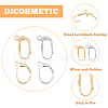 DICOSMETIC 40Pcs 4 Style Brass Leverback Earring Findings KK-DC0002-15-4
