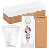   100Pcs 2 Colors Rectangle Paper Keychain Display Cards CDIS-PH0001-60-1