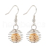Natural Lava Rock Essential Oil Diffuser Dangle Earrings EJEW-JE05021-5