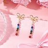 Chakra Bowknot Alloy Dangle Stud Earrings EJEW-JE06378-01-1