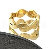 Textured Infinity 304 Stainless Steel Finger Ring for Women RJEW-L126-07B-G-2