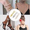 SUPERFINDINGS 9Pcs 3 Color Brass Extender Chain ZIRC-FH0001-11-6
