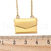 304 Stainless Steel Envolope & Bird Pendant Necklaces for Women NJEW-U037-01B-G-5
