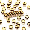 Brass Rhinestone Spacer Beads RB-A014-Z8mm-10G-1
