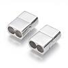Tarnish Resistant 304 Stainless Steel Magnetic Clasps with Glue-in Ends STAS-G143-52P-1