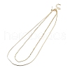 Brass Double Layer Necklaces NJEW-Q344-01G-1