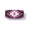 Handmade Glass Seed Beaded European Beads PALLOY-MZ00694-05-1