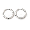 Tarnish Resistant 202 Stainless Steel Huggie Hoop Earrings EJEW-O087-08N-P-1
