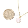 Alloy Enamel Smiling Face Pendant Necklaces NJEW-JN05259-3