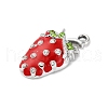 Strawberry Alloy Pendants PALLOY-S051-05P-2