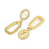 Brass Micro Pave Cubic Zirconia Dangle Stud Earring Findings KK-F891-02G-2