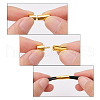 Tube Brass Bayonet Clasps KK-FH0001-71-NF-4
